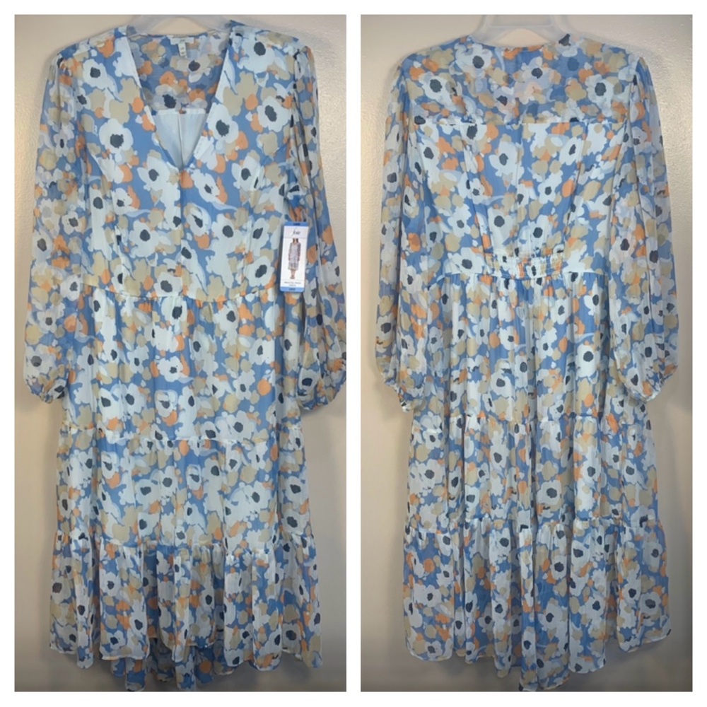 Joie Limited Edition Floral Fields Tiered Chiffon Maxi Dress - Picture 3 of 15